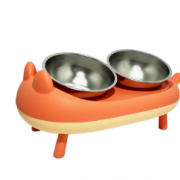 Comedero para Gatos con 2 Bowl  de Acero Inox