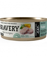 Alimento Húmedo Bravery Adult Sterilized Hake (70gr)