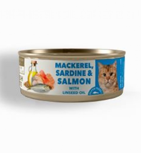 Lata AMITY Adult Cat Mackerel/Sardine/Salmon (80gr)