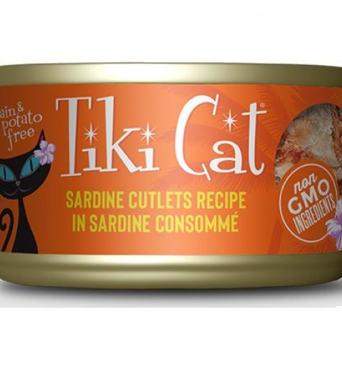 TikiCat Tahitian GRILL Sardine Cutlets Recipe in Sardine Consomme (80gr)