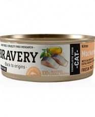 Alimento Húmedo Bravery Kitten Mackerel (70gr)