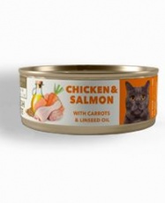 Lata AMITY Adult Cat Chicken/Salmon (80gr)