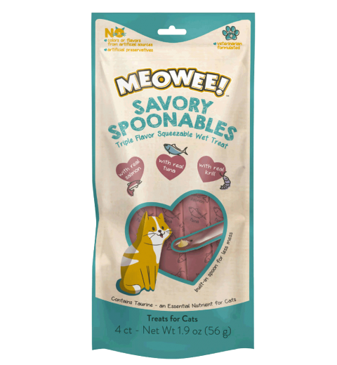 MEOWEE! Savory Spoonables SALMÓN/ATÚN/CAMARÓN