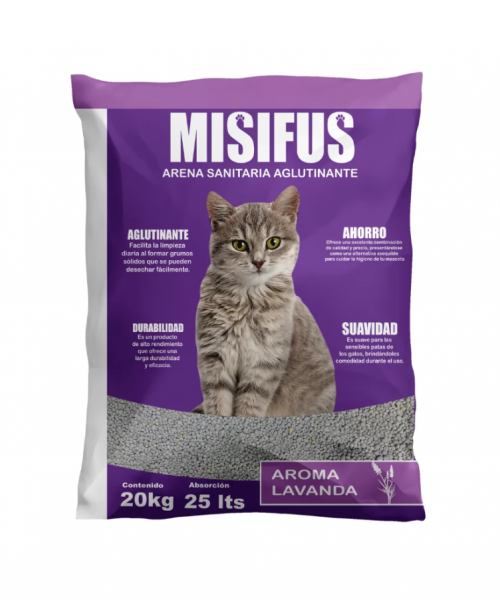 Arena Aglutinante Misifus 20kg (LAVANDA)