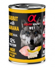 Lata Alpha Spirit Conejo con Plátano (400gr)