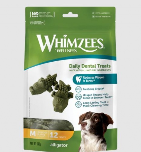 Snack Dental Whimzees Alligator M (12 unid)