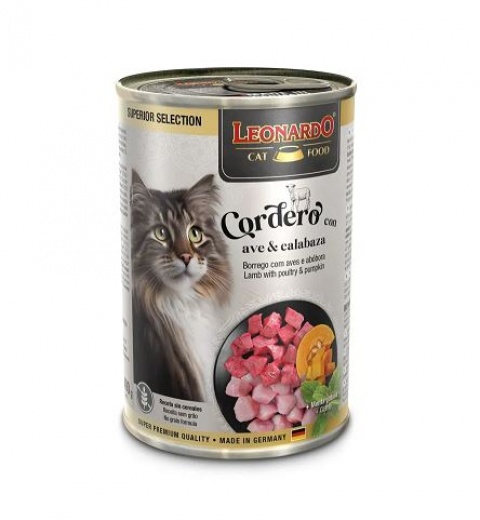 Lata Leonardo Superior Selection Cordero con Ave & Calabaza (400gr)