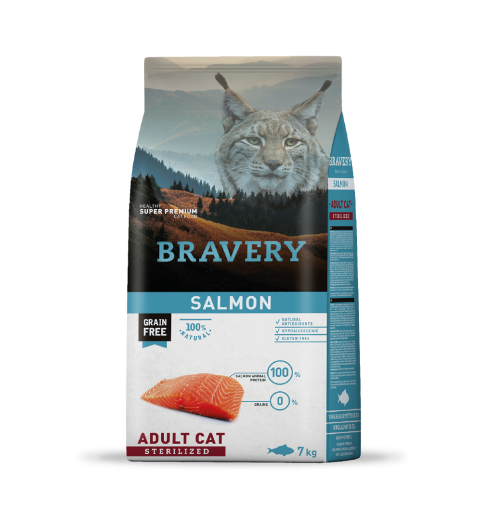 BRAVERY SALMON ADULT STERILIZED CAT (2 y 7 kls)