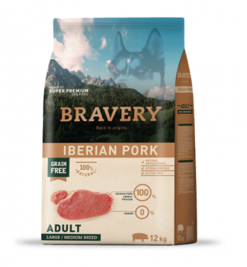 BRAVERY IBERIAN PORK ADULT LARGE/MEDIUM BREEDS (4 y 12 kls)