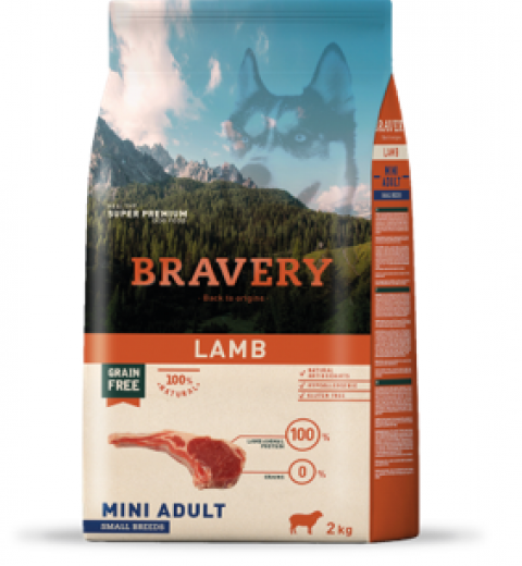 BRAVERY LAMB MINI ADULT SMALL BREEDS (2 y 7 kls)