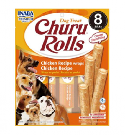 CHURU ROLLS DOG CHICKEN (8u)