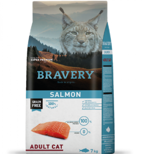 BRAVERY SALMON ADULT CAT (2 y 7 kls)