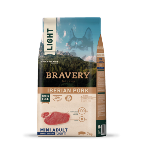 BRAVERY IBERIAN PORK LIGHT MINI ADULT SMALL BREEDS (2 y 7 KLS)