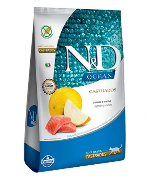 N&D Ocean Feline Adulto Castrado Salmón (1,5kg)